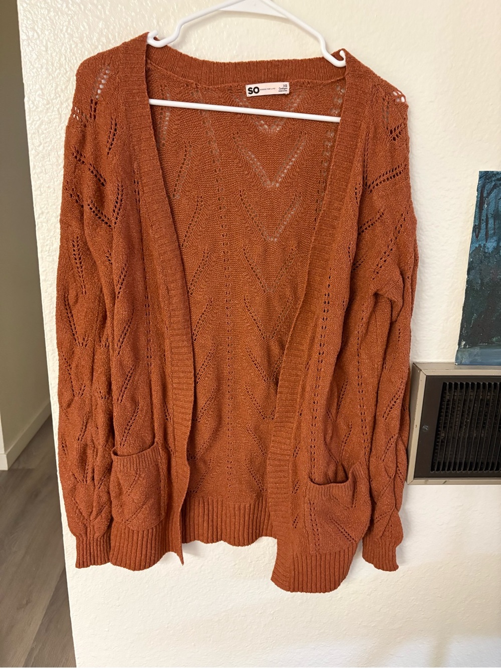Open-Front Pointelle Cardigan